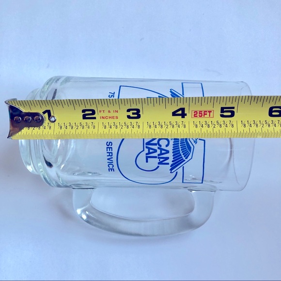 3/$15 Vintage Clear Stein Mug Drinking Glass w/ Handle - Picture 6 of 14